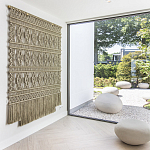 Панно на стену плетеное Макраме бежевый цвет  варинант исполнения - 6 | Loft Concept в Челябинске