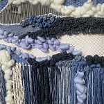 Современное ткачество гобелен в синих оттенках Blue Undine II варинант исполнения - 3 | Loft Concept в Челябинске