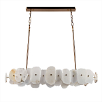 Подвесной светильник с фигурными элементами из белого алебастра Cryptocrystalline Stone варинант исполнения - 3 | Loft Concept в Челябинске