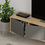 ТВ-тумба подвесная цвета древесины с 4-мя темно-серыми дверцами SPARK TV STAND OAK ANTHRACITE варинант исполнения - 4 | Loft Concept в Челябинске