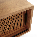 ТВ-тумба из дуба и плетеного ротанга Wicker Chasey TV Stand варинант исполнения - 3 | Loft Concept в Челябинске