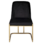 Стул обеденный велюровый черный с золотым каркасом Nobility варинант исполнения - 1 | Loft Concept в Челябинске