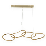 Люстра подвесная с 4-мя асимметричными кольцами золотого цвета Ring Horizontal варинант исполнения - 1 | Loft Concept в Челябинске
