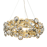 Люстра подвесная из золотых колец 57 см Golden Circles варинант исполнения - 1 | Loft Concept в Челябинске