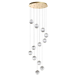 Люстра каскадная с прозрачными шарообразными плафонами Crystal Globule варинант исполнения - 6 | Loft Concept в Челябинске