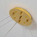 Люстра подвесная с золотистыми ветками и стеклянными подвесками в виде листьев Длина 130 см FAIRYTREE Light варинант исполнения - 2 | Loft Concept в Челябинске