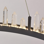 Люстра с двумя кольцами черного цвета с хрустальными элементами QUARTZ CRYSTAL варинант исполнения - 9 | Loft Concept в Челябинске
