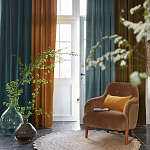 Кресло велюровое горчичного цвета Diaspro Mustard Armchair варинант исполнения - 6 | Loft Concept в Челябинске