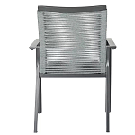 Стул темно-серый с высокой плетеной спинкой и сиденьем Braided Strength варинант исполнения - 4 | Loft Concept в Челябинске