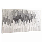 Панно декоративное с ручной росписью Gray Strokes варинант исполнения - 3 | Loft Concept в Челябинске
