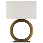 Настольная лампа с корпусом в форме кольца и прямоугольным абажуром French Ring варинант исполнения - 5 | Loft Concept в Челябинске