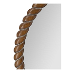 Зеркало круглое с текстурной рамой из натурального дерева  Pine Wall Mirror варинант исполнения - 3 | Loft Concept в Челябинске