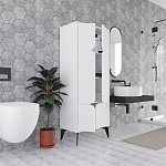 Комод белый с 4-мя дверцами на металлических ножках SPARK MULTIPURPOSE CABINET WHITE варинант исполнения - 5 | Loft Concept в Челябинске