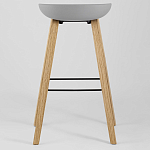 Барный стул на ножках из натурального дерева Boras Grey варинант исполнения - 4 | Loft Concept в Челябинске