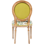 Стул из массива бука бежевый с изображением птиц и цветов Beige Green Chinoiserie Peach Garden Chair варинант исполнения - 2 | Loft Concept в Челябинске