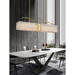 Люстра прямоугольная из фактурного стекла Chandelier Beam варинант исполнения - 2 | Loft Concept в Челябинске