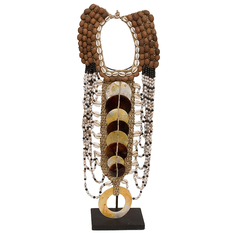 Этническое ожерелье из ракушек Aboriginal Long Walnut Shell Necklace Коричневый Перламутровый Бежевый Черный Этническое ожерелье из ракушек Aboriginal Long Walnut Shell Necklace Коричневый Перламутровый Бежевый Черный в Челябинске | Loft Concept
