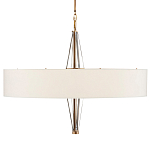 Люстра круглая с белым тканевым абажуром  White Light Diffuser варинант исполнения - 1 | Loft Concept в Челябинске