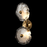 Бра с ветвистыми бронзовыми элементами и стеклянными рифлеными дисками Textured Glass Bra варинант исполнения - 2 | Loft Concept в Челябинске