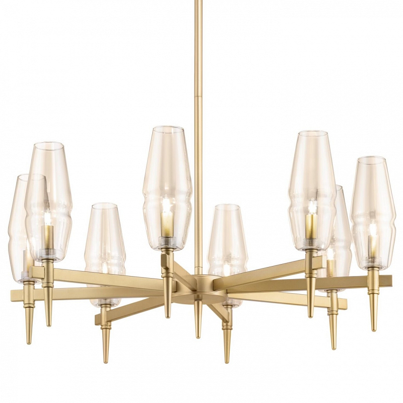 Люстра Polani Chandelier 8 Золотой Янтарь (Amber) Люстра Polani Chandelier 8 Золотой Янтарь (Amber) в Челябинске | Loft Concept