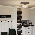 Потолочный светильник со стеклянным плафоном в виде купола Quoizel варинант исполнения - 6 | Loft Concept в Челябинске