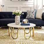 Дизайнерский журнальный столик чёрный с круглой столешницей Arycy варинант исполнения - 3 | Loft Concept в Челябинске