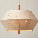 Люстра из дуба с веревчатым абажуром Rope Oak Chandelier варинант исполнения - 2 | Loft Concept в Челябинске