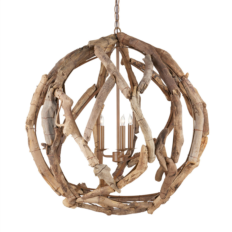 Люстра круглая в виде веток деревьев Natural Driftwood Бежевый Люстра круглая в виде веток деревьев Natural Driftwood Бежевый в Челябинске | Loft Concept