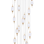 Большая каскадная люстра с хрустальными подвесками Esme Drops Crystal Brass Cascade Chandelier 25 варинант исполнения - 3 | Loft Concept в Челябинске
