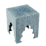 Приставной столик с инкрустацией раковинами устриц Bone Inlay варинант исполнения - 1 | Loft Concept в Челябинске