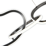 Люстра подвесная  5-ю асимметричными кольцами черного цвета Ring Horizontal варинант исполнения - 2 | Loft Concept в Челябинске