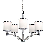 Люстра с белыми стеклянными плафонами в форме цилиндра Feiss варинант исполнения - 1 | Loft Concept в Челябинске