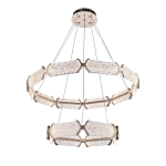 Люстра с 2-мя кольцами с текстурным природным рисунком IceFlame варинант исполнения - 8 | Loft Concept в Челябинске