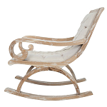 Кресло-качалка с мягкой обивкой из льна Ella Armchair beige варинант исполнения - 2 | Loft Concept в Челябинске