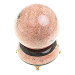 Шар декоративный на подставке из натуральных камней Змеевик и Мрамор Розовый Natural Stone Spheres 10.5 см варинант исполнения - 1 | Loft Concept в Челябинске