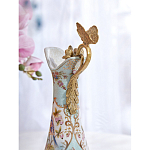 Кувшин с цветочным рисунком и бронзовой ручкой Blue Garden варинант исполнения - 5 | Loft Concept в Челябинске