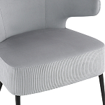 Современное мягкое кресло на металлических ножках Rakush Grey варинант исполнения - 6 | Loft Concept в Челябинске