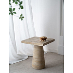 Столик приставной с квадратной столешницей Textured Cream Table варинант исполнения - 9 | Loft Concept в Челябинске