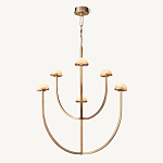 Люстрас 6-ю мраморными плафонами в форме купола Light Warm Light варинант исполнения - 4 | Loft Concept в Челябинске