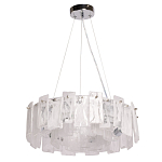 Люстра круглая с подвесными прямоугольными пластинами из стекла Glacier Panels варинант исполнения - 2 | Loft Concept в Челябинске