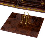 Настольный письменный набор с часами и визитницами из природного камня обсидиана Royal Present варинант исполнения - 2 | Loft Concept в Челябинске