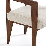 Кресло обеденное Alcove White Boucle из массива ореха варинант исполнения - 5 | Loft Concept в Челябинске
