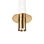 Подвесной светильник с узким цилиндрическим плафоном и золотым металлическим декором Concrete Pipe варинант исполнения - 15 | Loft Concept в Челябинске