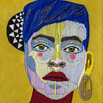 Картина с вышивкой Портрет wall panel People with the yellow ear 1 варинант исполнения - 1 | Loft Concept в Челябинске