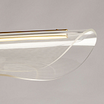 Люстра линейная с прозрачным волнообразным плафоном Wave Line варинант исполнения - 4 | Loft Concept в Челябинске