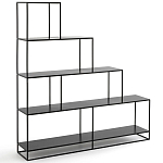 Ступенчатый стеллаж Menzie Steps Metal Rack Black варинант исполнения - 1 | Loft Concept в Челябинске