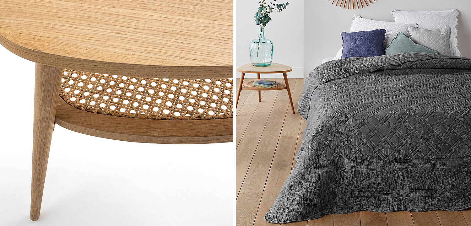Приставной стол Morten Wicker Side Table 3 legs Приставной стол Morten Wicker Side Table 3 legs - Loft-Concept в Челябинске