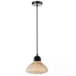 Подвесной светильник с янтарным фактурным плафоном Lamp with Frozen Glass Effect варинант исполнения - 3 | Loft Concept в Челябинске