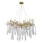 Люстра подвесная с прозрачными подвесками в форме капель Droplet Chandelier варинант исполнения - 2 | Loft Concept в Челябинске