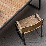 Дизайнерский стул с каркасом из металла с плетеными сиденьем и спинкой GREEN POINT Chair варинант исполнения - 10 | Loft Concept в Челябинске